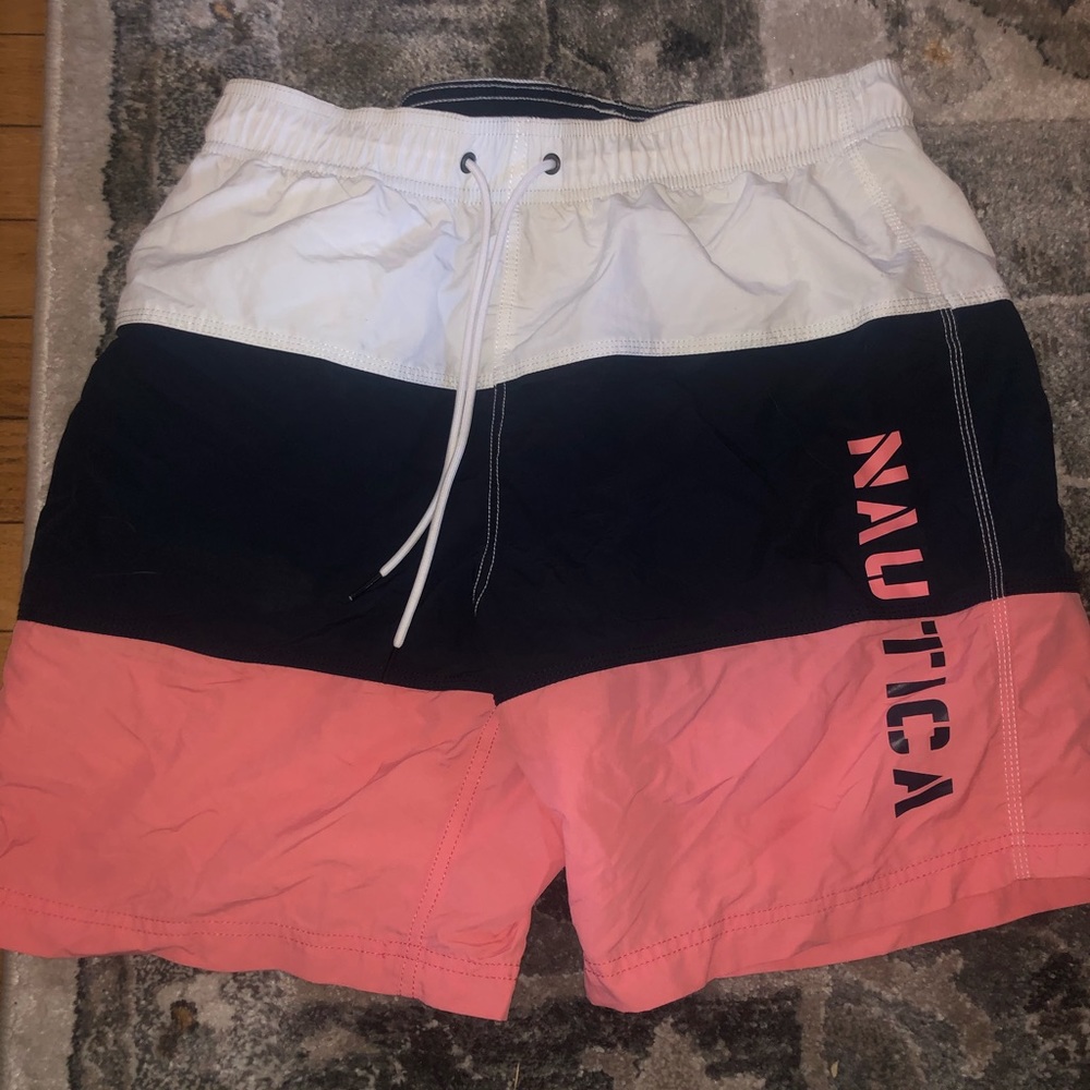 Nautica color block swim trunks